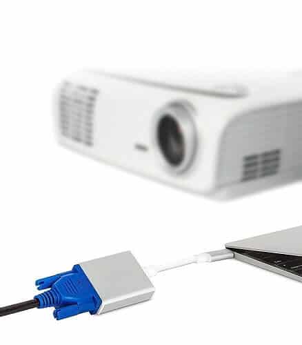 1080P USB 3.1 Type C Male to VGA Female Adapter Converter Cable For Macbook HDTV