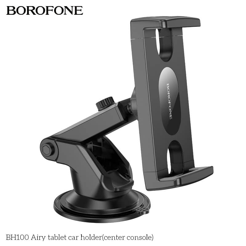 Borofone BH100 Airy Universal Tablet /Mobile Phone Car Mount Holder For 4.7 to 12.9 inch For iPhone / iPad / Galaxy Tab / Lenovo Tab (Black)