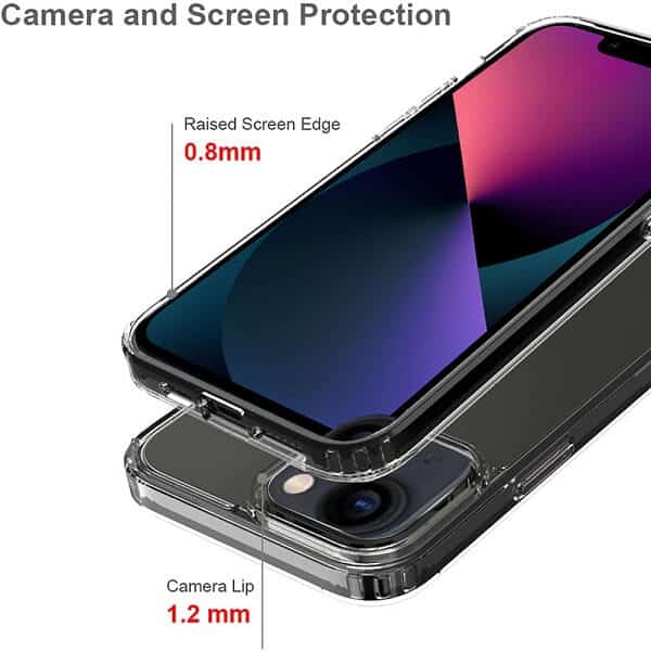 For iPhone 7 8 SE 2022 X XR XS 11 12 13 14 15 16 Pro MAX Plus Slim With 4 Corners Hard Clear Shockproof Bumper Cover