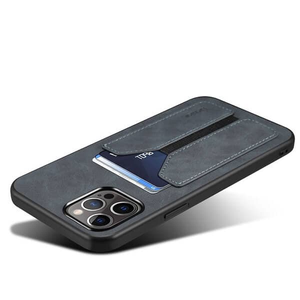 Denior For Apple iPhone Leather Case with Elastic Wallet Card Holder Slot Pocket Cover