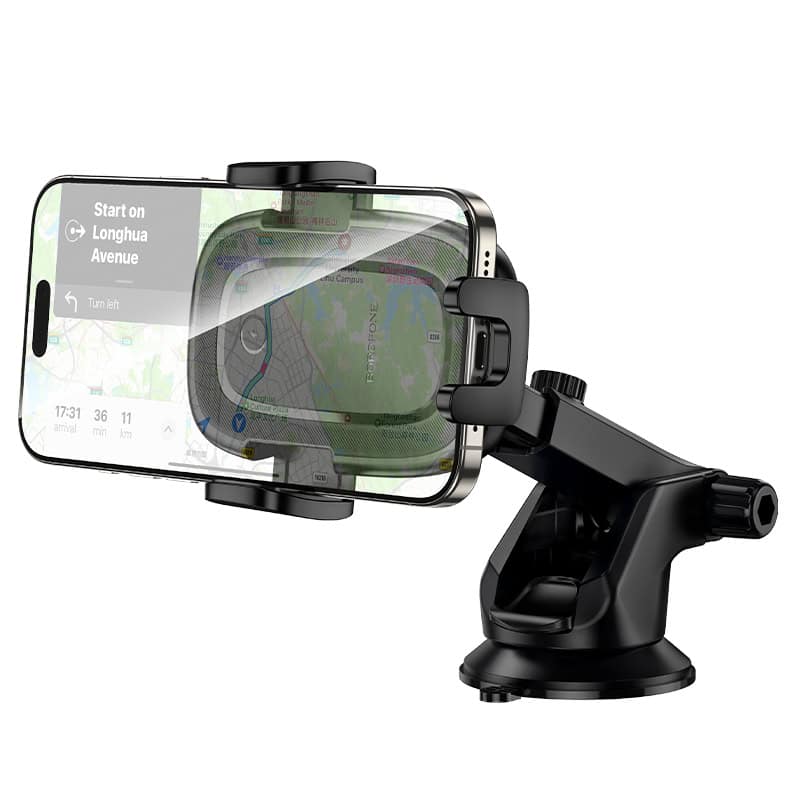 Borofone BH223 Follower Push Type 15W Fast Charging Quick Charger Wireless Car Mobile Phone Holder