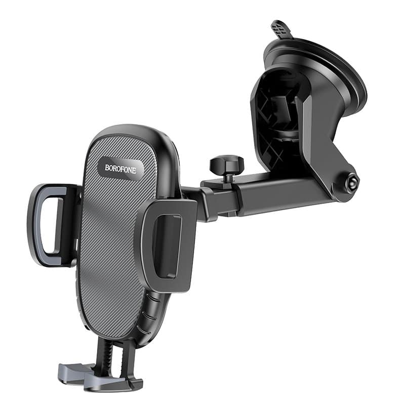 Borofone BH53 Windy Center Console Windshield / Dashboard Car Mount Mobile Phone Holder for 4.5 to 6.9 inch Mobile ( Black)