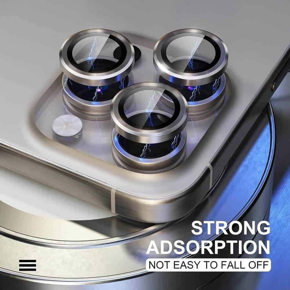 For iPhone Metal Ring Camera Lens Protector for Apple iPhone Models