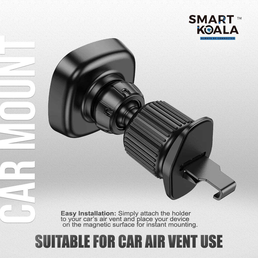 Smart Koala 360 Degree Rotating Air Vent Strong Magnetic Air Vent Car Mount Mobile Phone Holder for 4.5-7 inch iPhone Samsung Google Nokia Oppo Motorola
