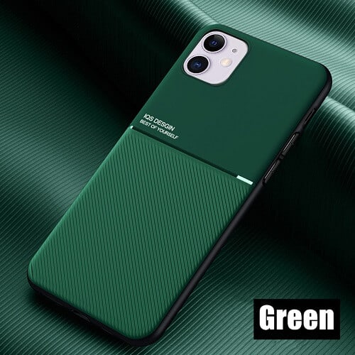 Apple iPhone 12 Mini Shockproof Heavy Duty Rugged Anti Knock Business Style Luxury Case Cover (Green)