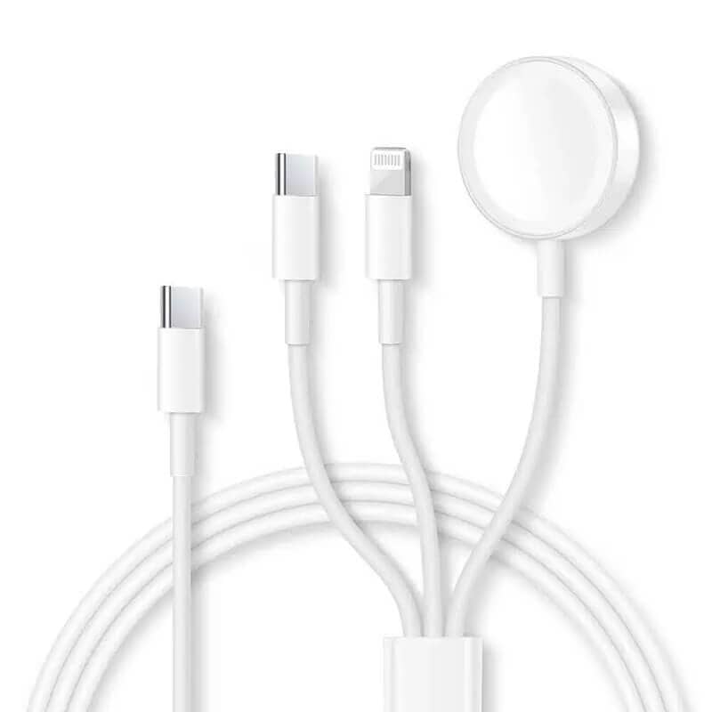 3in1 For Apple Watch Series 11 10 9 8 7 6 5 4 3 2 1 SE1 SE2 Ultra 2 3 And iPhone 15/14/13/12/11/Pro/Max/XS/X/Airpods/Pad Charger Charging Cable Cord