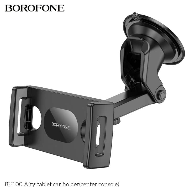 Borofone BH100 Airy Universal Tablet /Mobile Phone Car Mount Holder For 4.7 to 12.9 inch For iPhone / iPad / Galaxy Tab / Lenovo Tab (Black)