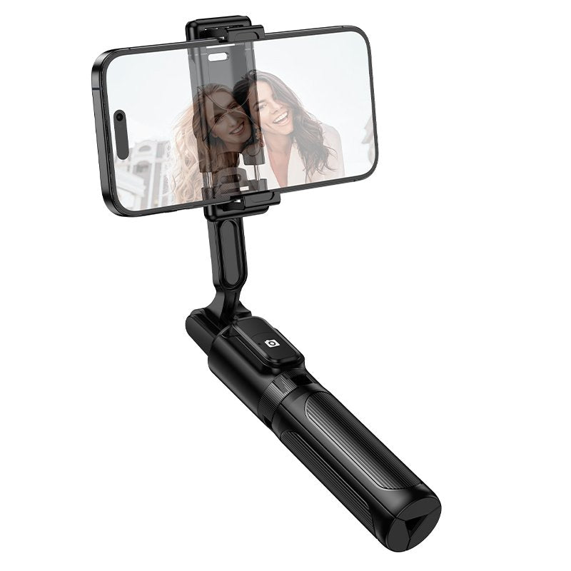 Borofone BY14 With Remote Control Selfie Stick Tripod Extendable Wireless Bluetooth Remote Portable Smartphone Tripod Stand Mount for IOS Android SmartPhone, Outdoor and Indoor Live Streaming, Photography, Selfies, etc