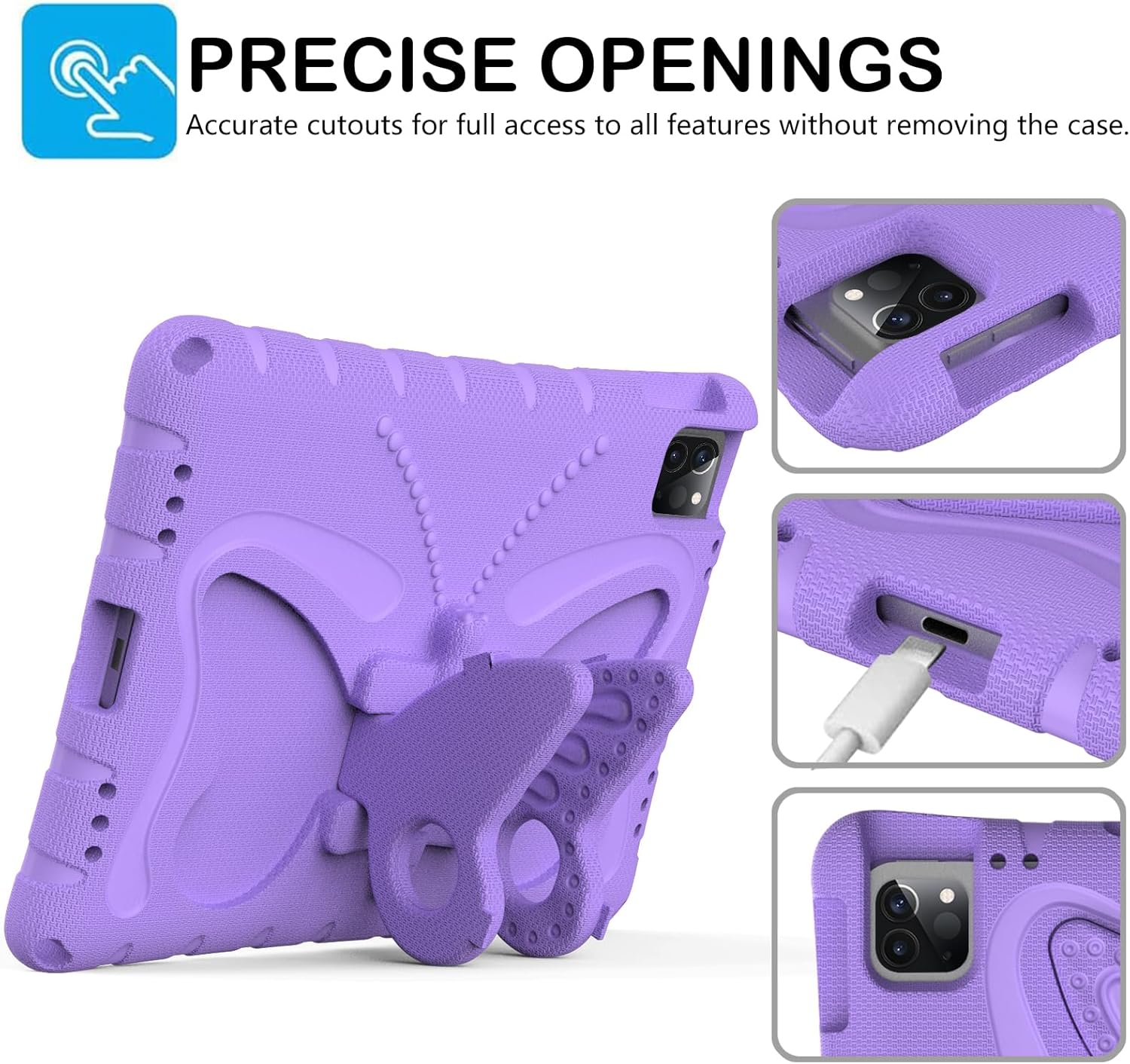 For Apple iPad Series EVA NEW DESIGN Butterfly Soft Tablet Case, Kids Protective Shockproof Case Cover For Childrens