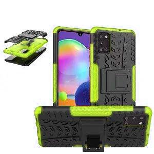 Samsung Galaxy A31 Rugged Case Shockproof Heavy Duty Protective Cover (Green)