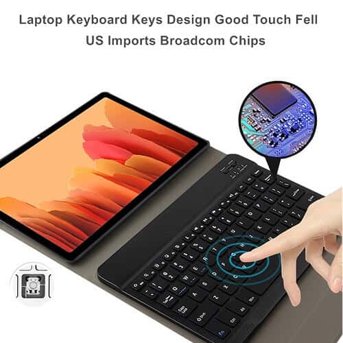 Samsung Galaxy Tab S7 2020 SM-T870 T875 Detachable Wireless Bluetooth Keyboard Case, Lightweight Protective Slim Folio Leather Smart Cover