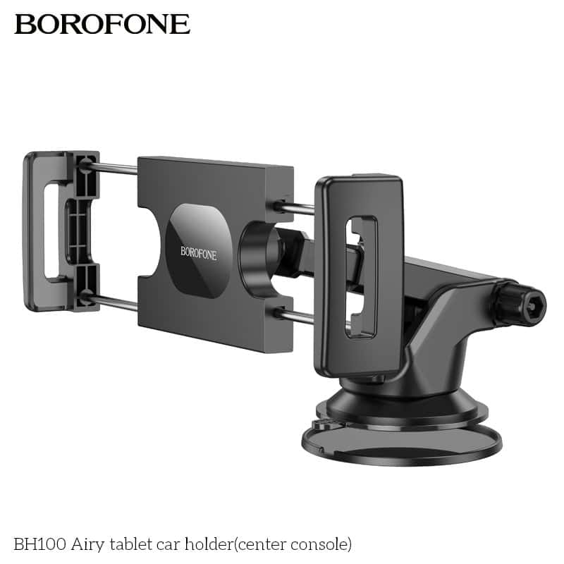 Borofone BH100 Airy Universal Tablet /Mobile Phone Car Mount Holder For 4.7 to 12.9 inch For iPhone / iPad / Galaxy Tab / Lenovo Tab (Black)