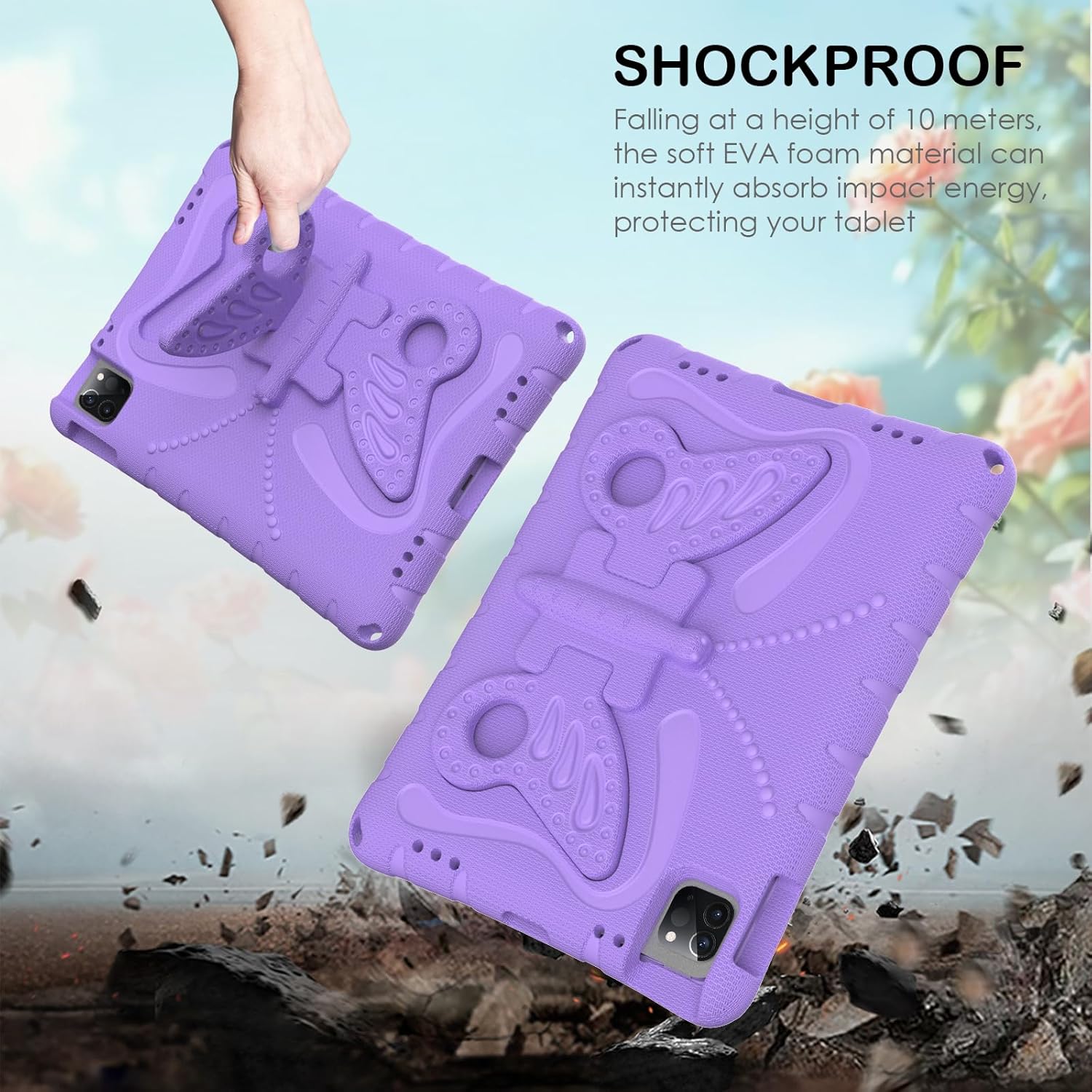 For Apple iPad Series EVA NEW DESIGN Butterfly Soft Tablet Case, Kids Protective Shockproof Case Cover For Childrens