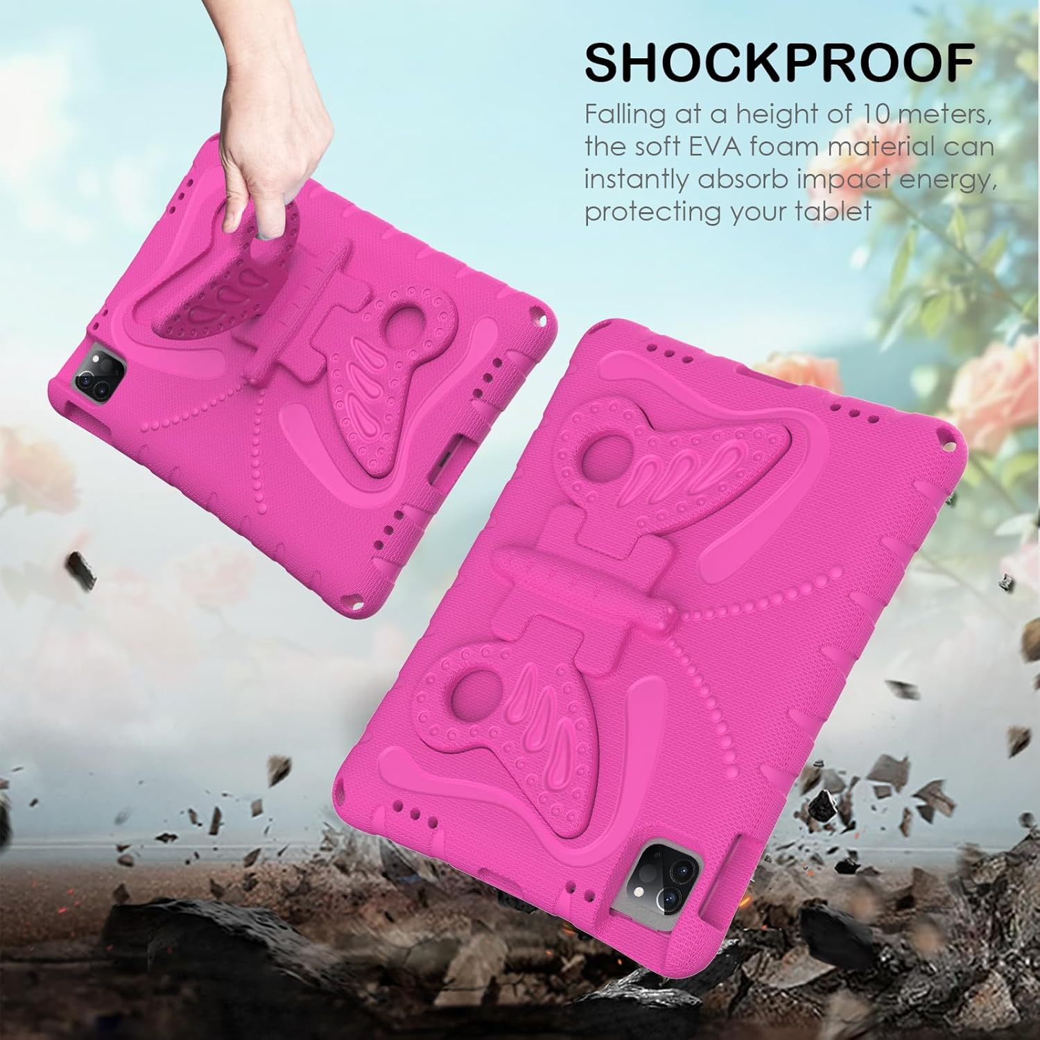 For Apple iPad Series EVA NEW DESIGN Butterfly Soft Tablet Case, Kids Protective Shockproof Case Cover For Childrens