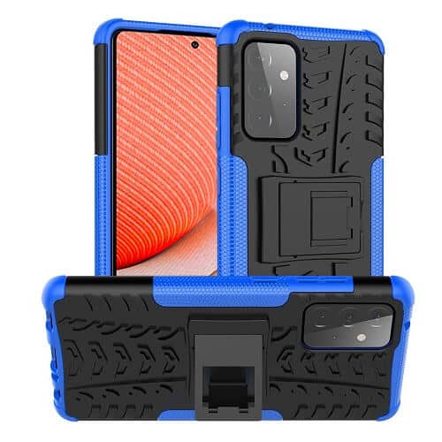 Samsung Galaxy A72 Heavy Duty Case Shockproof Rugged Protective Cover (Blue)