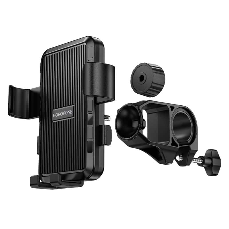 Borofone BH137 Knight Universal Motorcycle, Bicycle & Baby Strollers Mount Mobile Phone Holder (Black)
