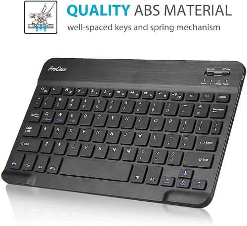 Apple iPad Air 4 4th Gen Generation 10.9 inch 2020 Wireless Bluetooth Keyboard Case, Folio Leather Smart Cover (Black)../