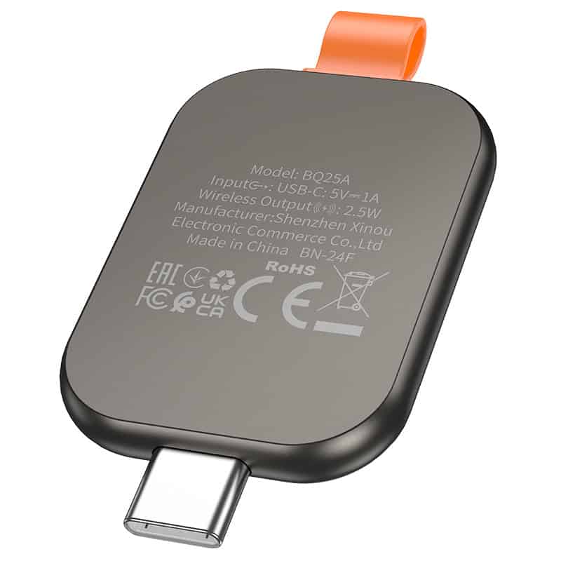 Borofone BQ25A USB Type C Wireless Charger for Apple Watch iWatch 1-9, SE/SE2, Ultra/Ultra2
