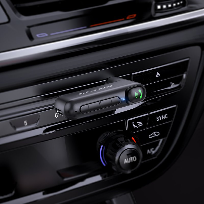 Borofone BC35 3.5mm Car Aux Bluetooth Car Receiver Music Call Transmitter Handsfree for Car Home Stereo Speaker Amplifier