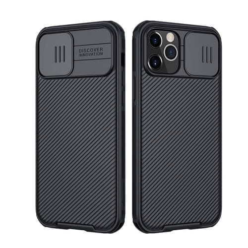 Nillkin Apple iPhone 12 Pro Max Case, CamShield Series Slim Stylish Shockproof Protective Case With Slide Camera Cover - Black