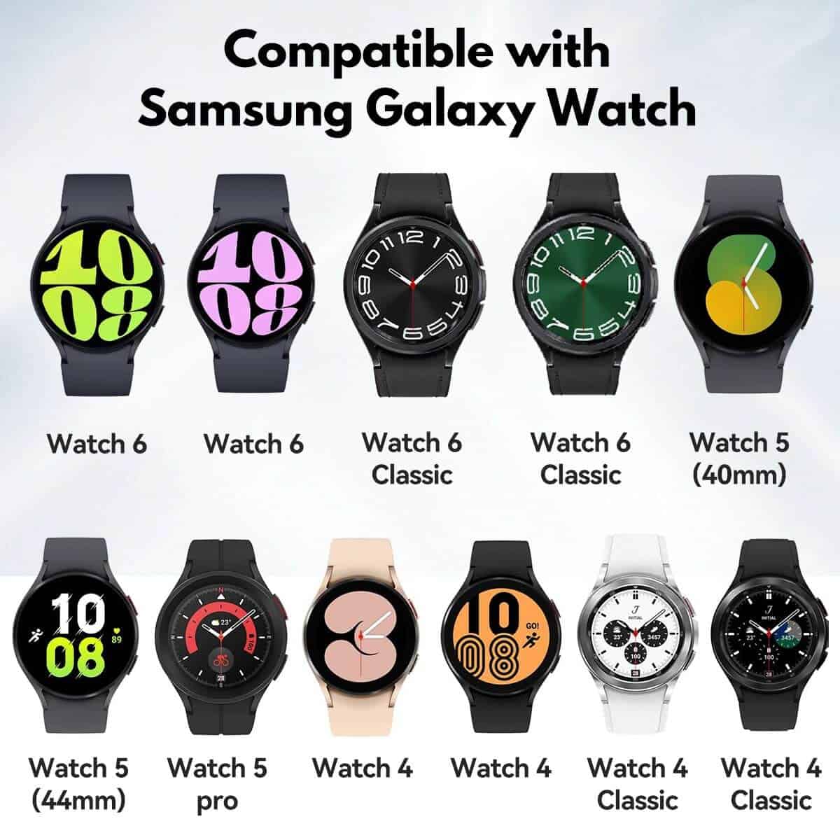 For Samsung Galaxy Watch 6 / 5 Pro/5/4/3/Active 2 Replacement Magnetic USB Charging Charger Cable Cord