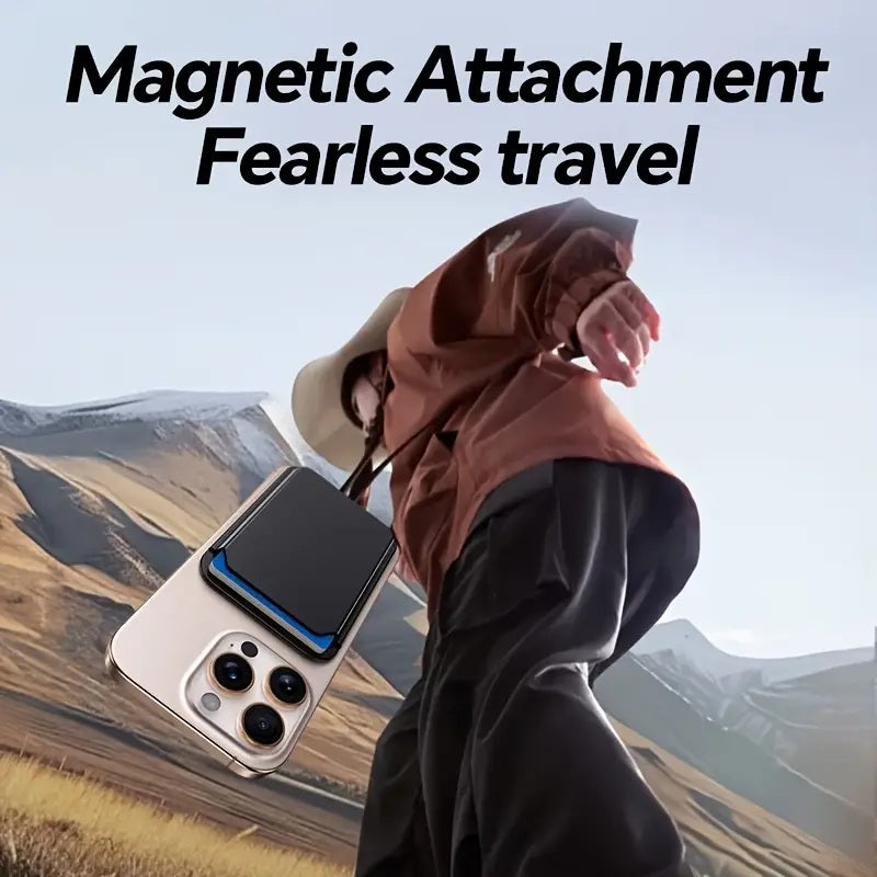 Hard Strong MagSafe Magnetic Mobile Phone Wallet RFID Blocking Credit Card Holder, Holds 4 Cards