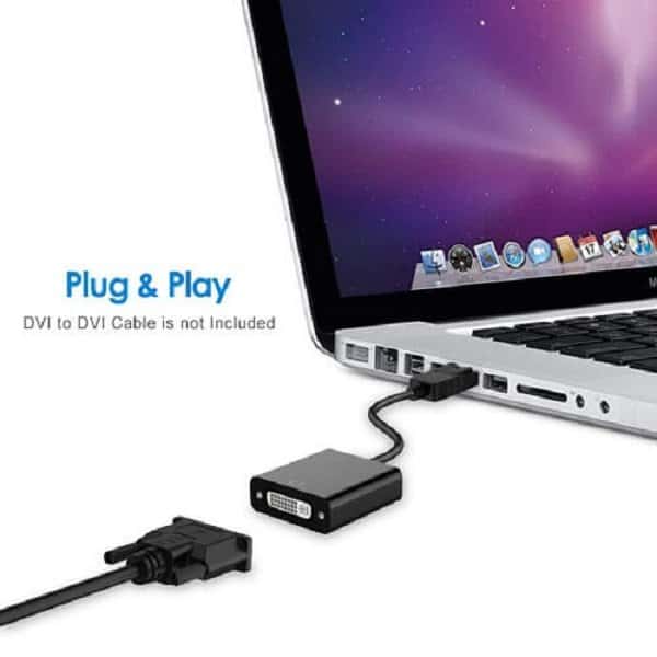 DisplayPort DP Male to DVI Female Adapter Display Port Converter For Computer, Desktop, Laptop, PC, Monitor, Projector, HDTV - Black