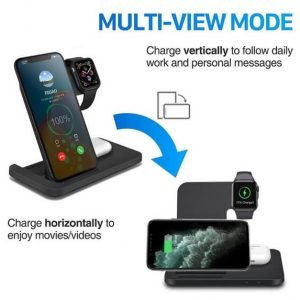 15W Qi 3in1 Fast Charging Wireless Charging Stand Dock Station For Apple iPhone /AirPods /Apple Smart Watch