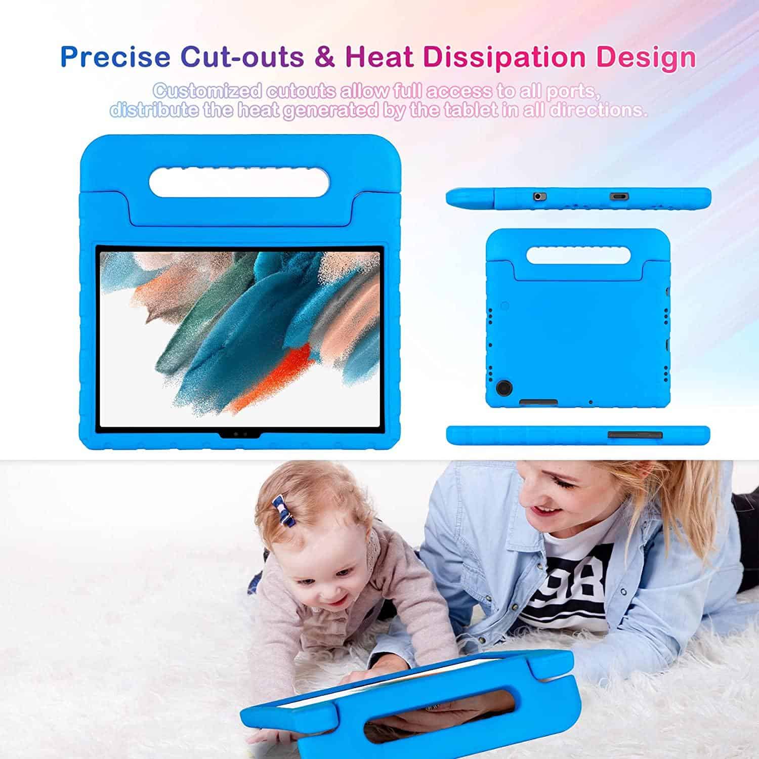 For Samsung Galaxy Tab A Series All Models Kids Shockproof Briefcase With Handle Eva Foam Shockproof Case Cover