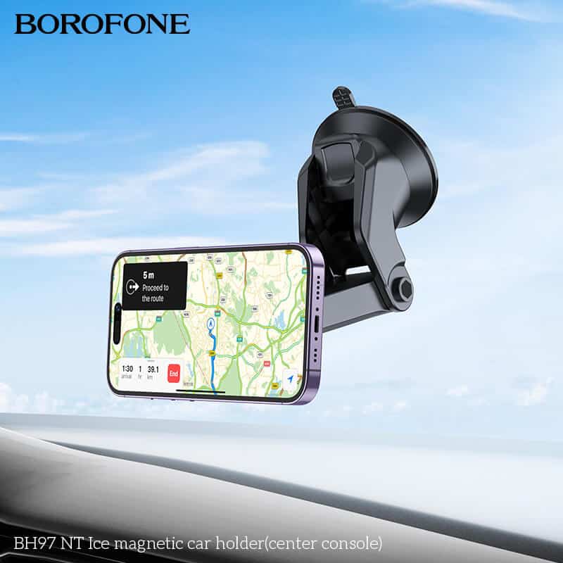 Borofone BH97 Strong Magnetic With Suction Windshield /Dashboard Car Mount Mobile Phone Holder For iPhone /Samsung/Oppo/Nokia/Moto/Google
