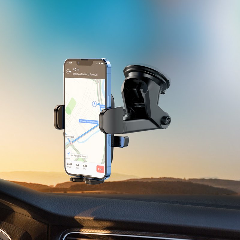 Borofone BH60 Dashboard & Windshield Universal Car Mount Phone Holder with Suction Cup and Telescopic Arm