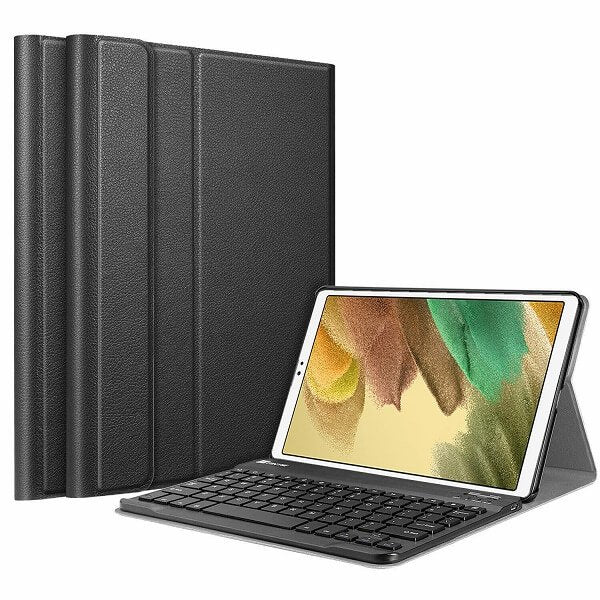 Samsung Galaxy Tab A7 Lite SM-T220 T225 Wireless Bluetooth Keyboard Case Folio Leather Smart Cover (Black)