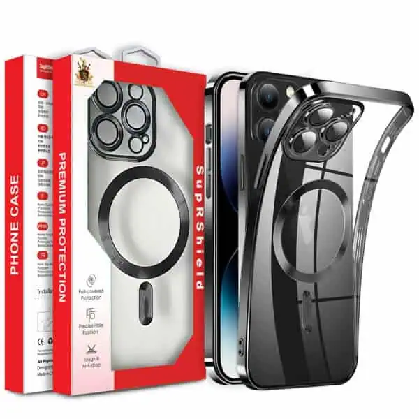 For Apple iPhone 15/16/17 Pro Max Plus Air MagSafe Magnetic Case with HaloLock Shockproof Protective Electroplating Clear Cover