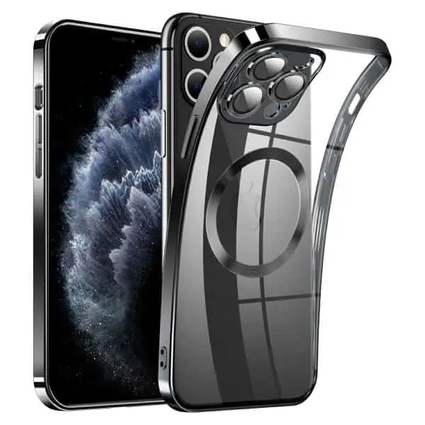 For Apple iPhone 12/13/14 Pro Max Plus Air MagSafe Magnetic Case with HaloLock Shockproof Protective Electroplating Clear Cover