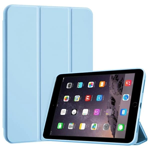 Apple iPad Air 1 2 Folio Case Smart Leather Magnetic Stand Cover (Sky Blue)