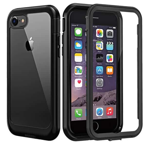 Apple iPhone 66S Military Grade Full Body Shockproof Clear Heavy Duty Case Bumper Drop Protection Tough Cover (Black)