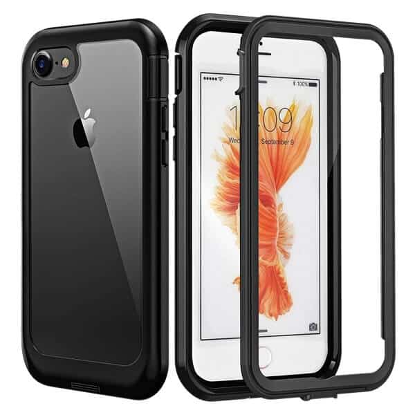 Apple iPhone 6 Plus/6S Plus Military Grade Full Body Shockproof Clear Heavy Duty Case Bumper Drop Protection Tough Cover (Black)