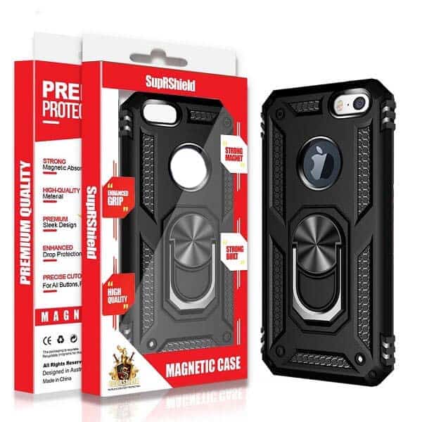 Apple iPhone SE 2022 Heavy Duty Shockproof Rugged Case Cover (Black)