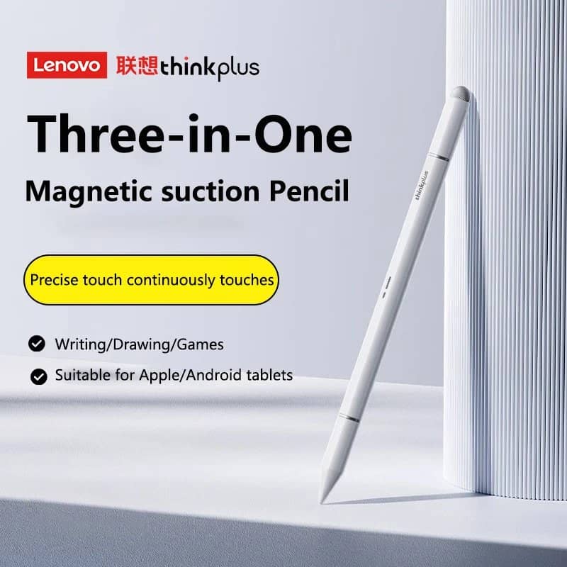 Lenovo ThinkPlus BP28 Universal Smart Capacitive Stylus Pen Aluminum Alloy Writing Painting Compatible with Apple & Android Devices