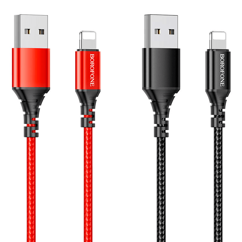 1X 10X 20X 50X BOROFONE (BX54) 1M Fast Charging High Quality Lightning Data Sync Cable Cord