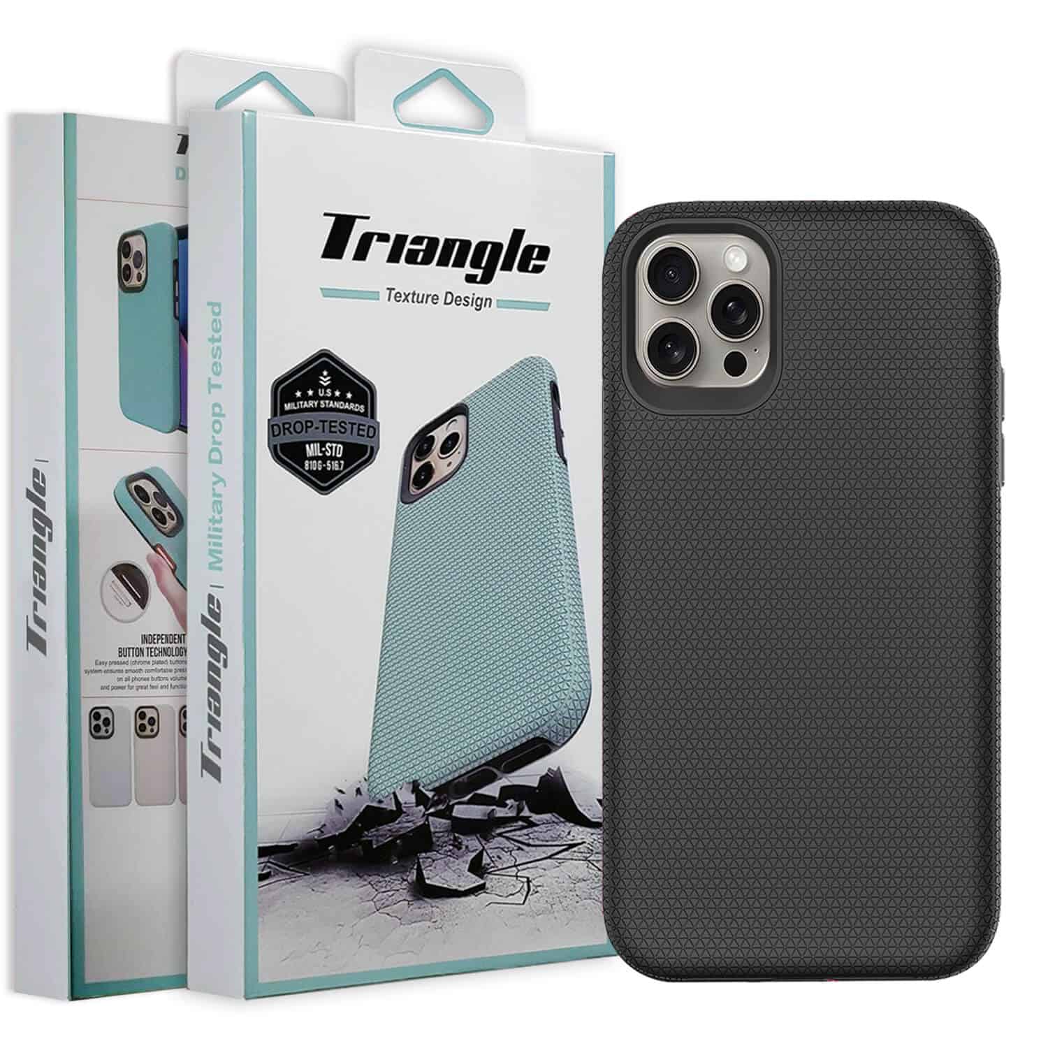 For iPhone Triangle Shockproof Case Heavy Duty Rugged Bumper Anti Knock Phone Back Cover