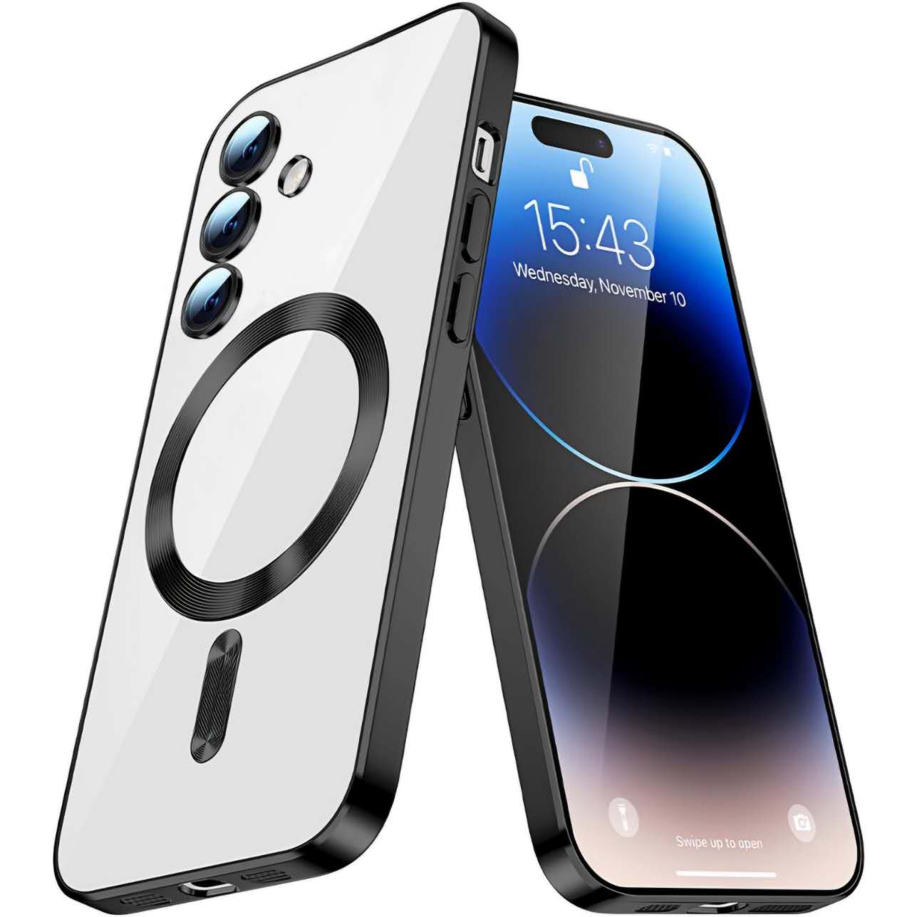 For Samsung Galaxy A16/A36/A56 Plating MagSafe Magnetic TPU Back Clear Case Cover