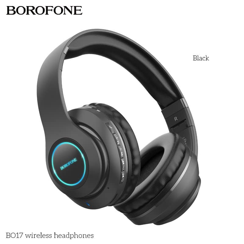 Borofone BO17 Wireless Bluetooth 5.0 /TF Card On-ear Headphones (Black)