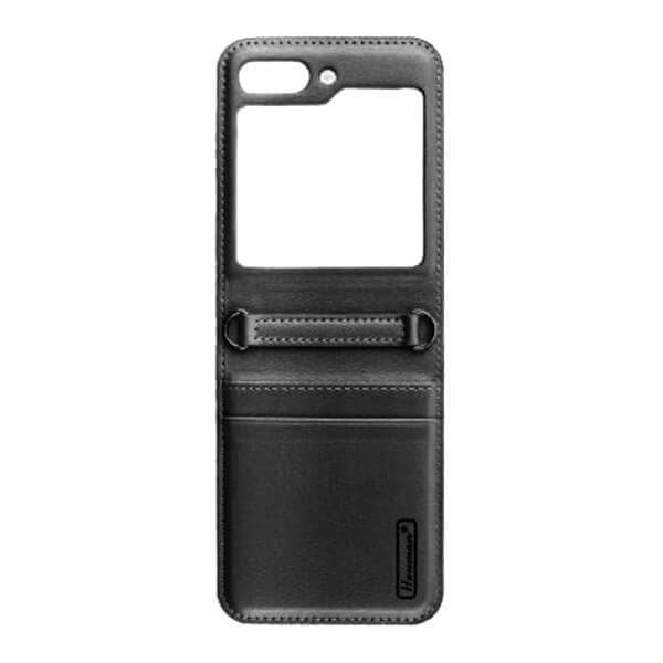 for Samsung Galaxy Z Flip Series Hanman PU Flip Leather Wallet Cover Case