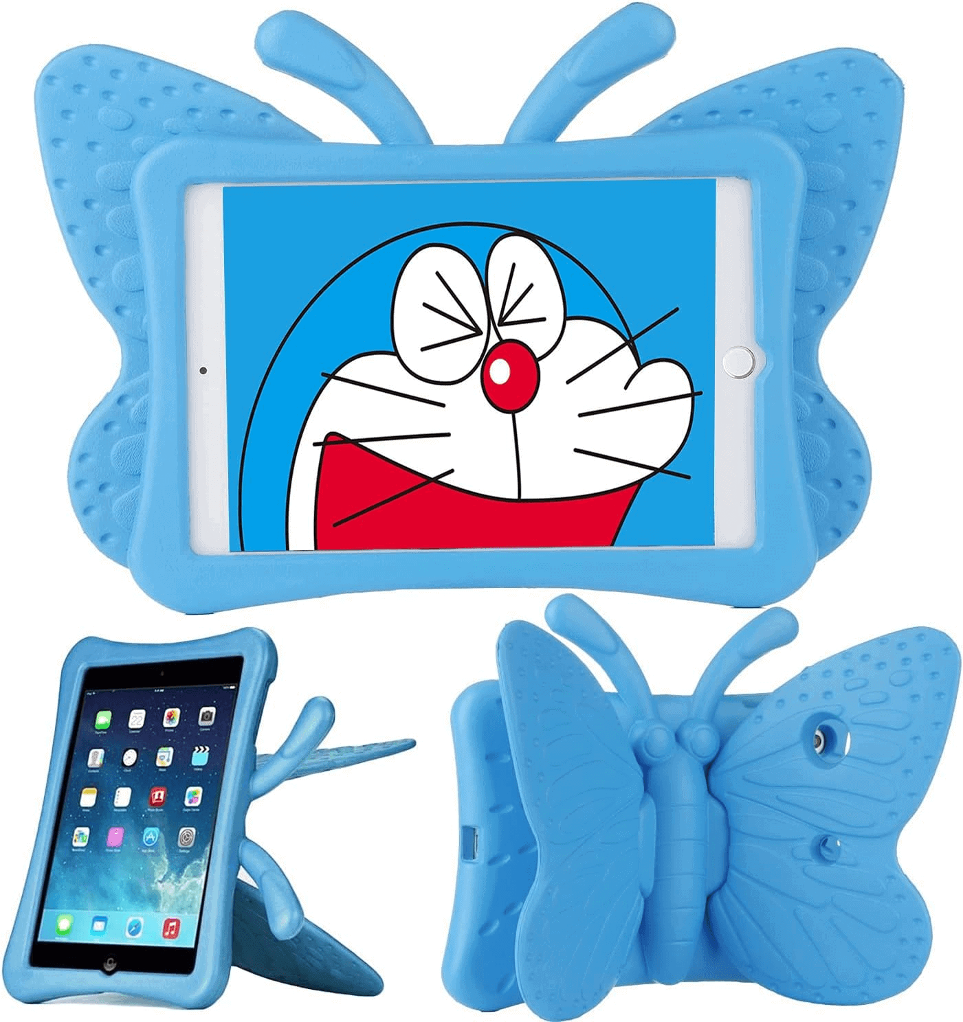 For Apple iPad Eva Butterfly Kids Friendly Stand Protective Shockproof Light Weight Heavy Duty Case Cover