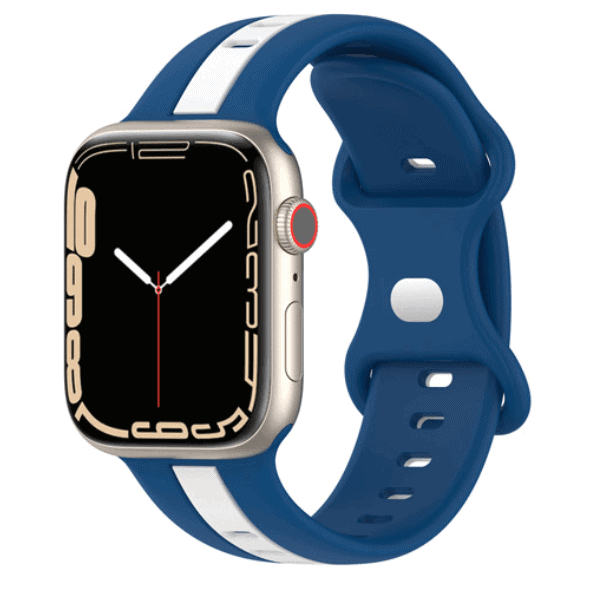 For Apple Watch Series 11 /10 /9/8 /7 /SE /6 /5 /4 /3 /2 /1 Ultra 2 /3 Replacement Duel Colour Silicon Wrist Band 38mm 40mm 41mm 42mm 44mm 45mm 46mm 49mm iWatch Wristband Loop Strap