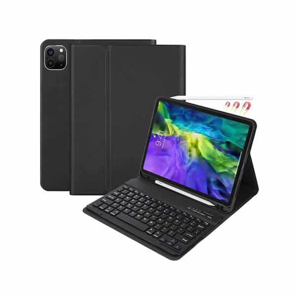 Wireless Bluetooth Keyboard Case, Folio Leather Smart Cover Case for All Apple iPad Models