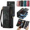 CaseMe For Samsung Galaxy S Series Zipper & Detachable Retro Leather Pouch Wallet Flip Purse Bag Detachable Phone Case Cover CaseMe For Samsung Galaxy S Series Zipper & Detachable Retro Leather Pouch Wallet Flip Purse Bag Detachable Phone Case Cover