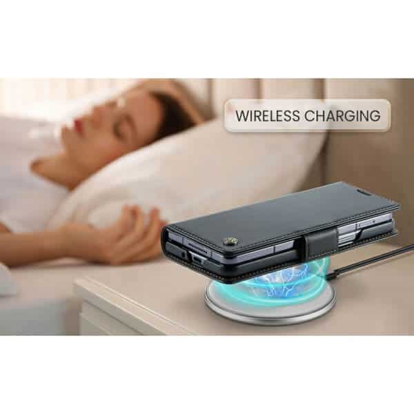 CaseMe For Samsung Galaxy Z Fold 7 6 5 4 Retro PU Leather Wallet Case with RFID Blocking Card Holder and Magnetic Closure Cover