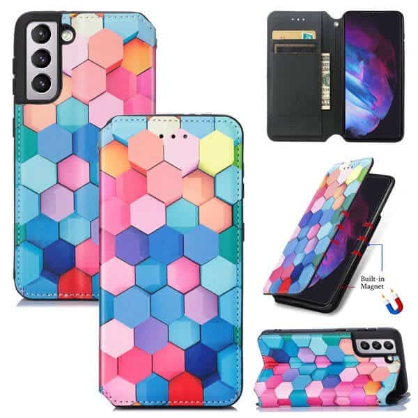 CaseNeo For Samsung Galaxy S Series Leather Wallet Flip Case With RFID Blocking Credit Card Holder Slots Cover